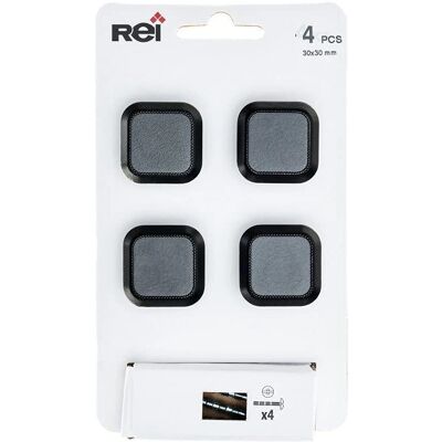 Poignée de Porte Noire Mat REI - 30x30 mm - 4 pièces - Publicité Poignée de Porte Noire Mat REI - 30x30 mm - 4 pièces - Publicité