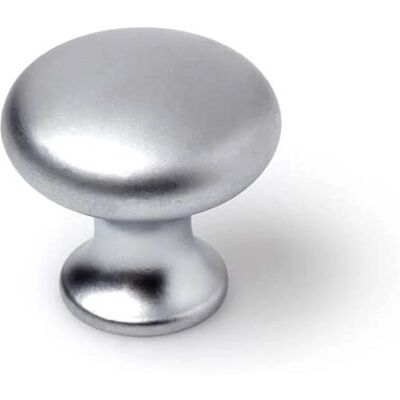 Pomello Rei Ø 25 x 24 mm Finitura Opaca Argento - Pomello Pomello Rei Ø 25 x 24 mm Finitura Opaca Argento - Pomello