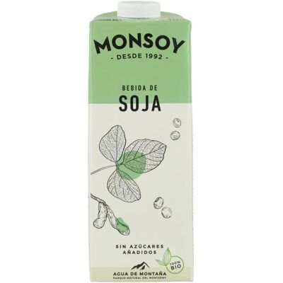 Bebida de soja orgánica Monsoy - Bebida vegetal rica en proteínas - 1L Bebida de soja orgánica Monsoy - Bebida vegetal rica en proteínas - 1L