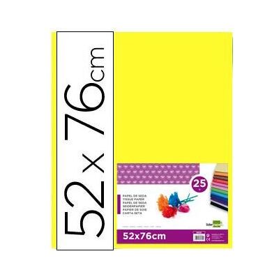 Papier de Soie Jaune Liderpapel 52x76cm 18g - Papier Coloré Papier de Soie Jaune Liderpapel 52x76cm 18g - Papier Coloré