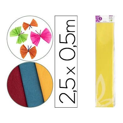Liderpapel CP02 papel crepe - Amarelo - 50cm x 2,5m - papel crepe Liderpapel CP02 papel crepe - Amarelo - 50cm x 2,5m - papel crepe