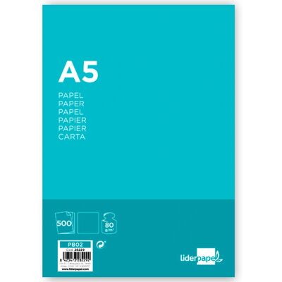 Papel de Impressão Liderpapel PB02 A5 - Liso - 500 Folhas Papel de Impressão Liderpapel PB02 A5 - Liso - 500 Folhas