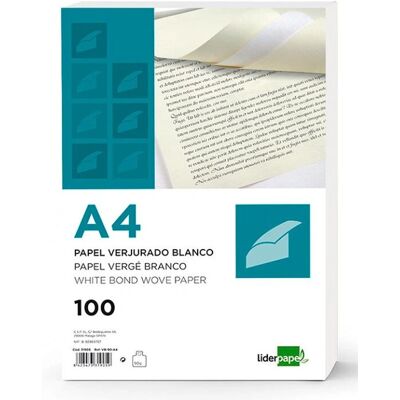 Papel de impresora Liderpapel VJ02 A4 - 120g/m², 100 hojas Papel de impresora Liderpapel VJ02 A4 - 120g/m², 100 hojas