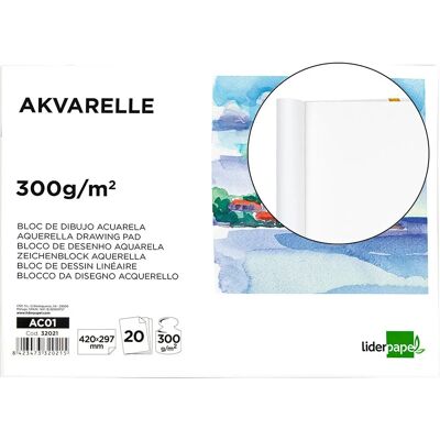 Liderpapel AC01 Papel de arte - 20 hojas, 300g/m², A3 Liderpapel AC01 Papel de arte - 20 hojas, 300g/m², A3