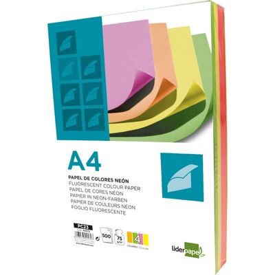 Papel de arte Liderpapel PC23 - Multicolor A4 500 hojas Papel de arte Liderpapel PC23 - Multicolor A4 500 hojas