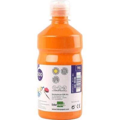 Gouache Escolar Liderpapel Laranja - 500ml Gouache Escolar Liderpapel Laranja - 500ml