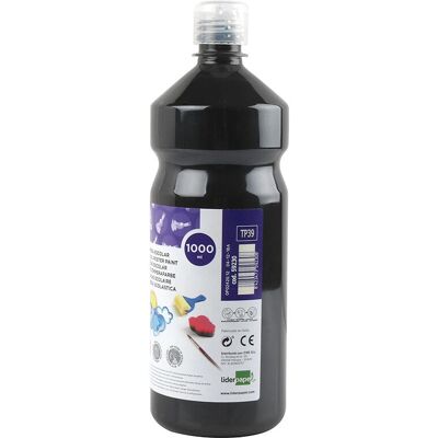 Liderpapel TP39 Zwart - Vernice a base d'acqua - Bottiglia 1000 ml Liderpapel TP39 Zwart - Vernice a base d'acqua - Bottiglia 1000 ml