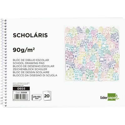 Caderno de Desenho Liderpapel DE03 - 20 Folhas Espiral Caderno de Desenho Liderpapel DE03 - 20 Folhas Espiral