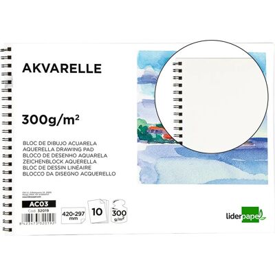 Caderno de Esboços Aquarela Liderpapel - 297x420mm 10 Folhas Caderno de Esboços Aquarela Liderpapel - 297x420mm 10 Folhas