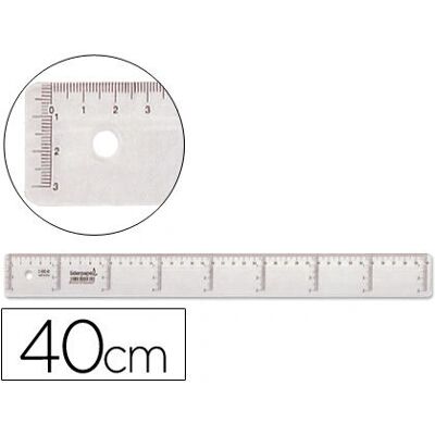 Liderpapel - RG05 - 40 cm - Plástico - Régua Liderpapel - RG05 - 40 cm - Plástico - Régua
