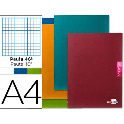 Caderno Liderpapel LB38 - A4, 48 folhas, Cores sortidas Caderno Liderpapel LB38 - A4, 48 folhas, Cores sortidas