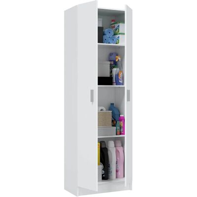 Armoire multifonction ALTRI Salem - Blanc - 59x37x180cm - Publicité Armoire multifonction ALTRI Salem - Blanc - 59x37x180cm - Publicité