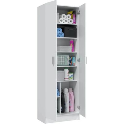 Fores Mehrzweckschrank Portsmouth - Weiß - Schuh- & Aufbewahrungsschrank Fores Mehrzweckschrank Portsmouth - Weiß - Schuh- & Aufbewahrungsschrank