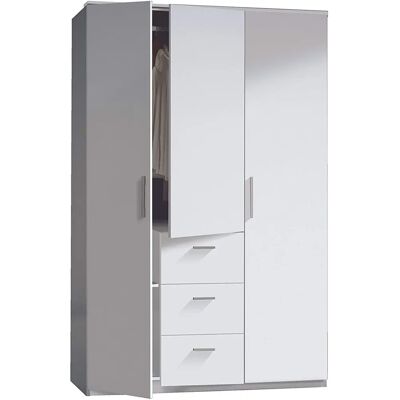 Armoire Ward 3 portes Blanc Brillant - Armoire - Publicité Armoire Ward 3 portes Blanc Brillant - Armoire - Publicité
