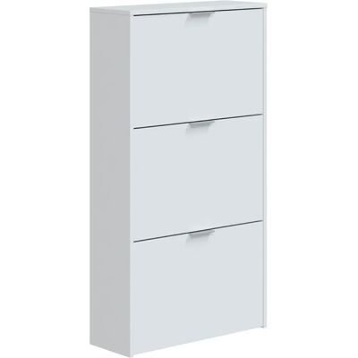 Forés Weißer Schuhschrank - 3-Türen, 18 Paar Kapazität - 70x17x180 cm Forés Weißer Schuhschrank - 3-Türen, 18 Paar Kapazität - 70x17x180 cm