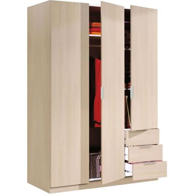 ALTRI Warren Armoire - 3 Portes, 3 Tiroirs, Chêne - Publicité ALTRI Warren Armoire - 3 Portes, 3 Tiroirs, Chêne - Publicité