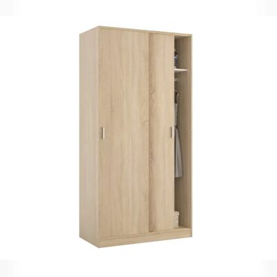 HABITDESIGN Armario Max 2 puertas correderas - Estilo contemporáneo, 200x100x50cm HABITDESIGN Armario Max 2 puertas correderas - Estilo contemporáneo, 200x100x50cm