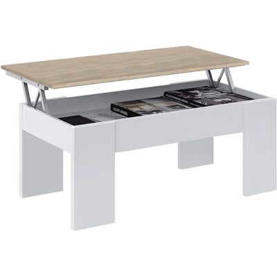 Mesa de Centro Miroytengo - Elevable, Almacenamiento Oculto - Moderno Minimalista Mesa de Centro Miroytengo - Elevable, Almacenamiento Oculto - Moderno Minimalista