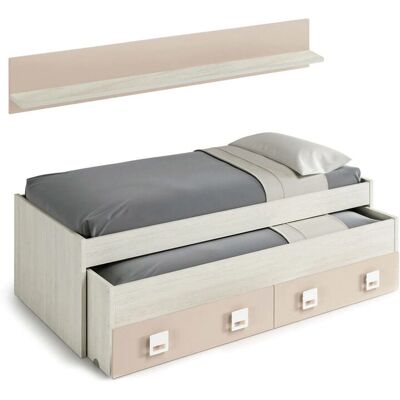 Lit simple ALTRI Fairfield - Rose & Blanc - Mobilier chambre enfant - Publicité Lit simple ALTRI Fairfield - Rose & Blanc - Mobilier chambre enfant - Publicité