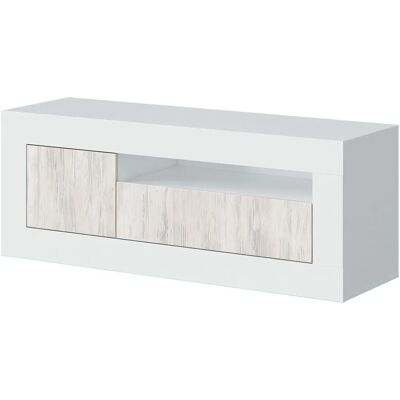 Mobili TV Baltik Duehome - Bianco - Spazi di archiviazione nascosti - Supporta 45kg Mobili TV Baltik Duehome - Bianco - Spazi di archiviazione nascosti - Supporta 45kg