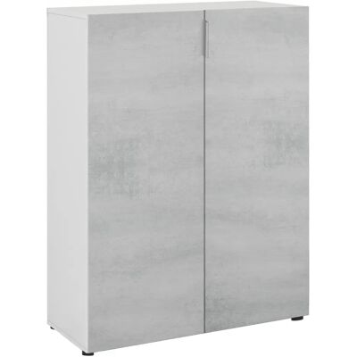 ALTRI Olathe Armoire Polyvalente Blanc- Béton - Publicité ALTRI Olathe Armoire Polyvalente Blanc- Béton - Publicité