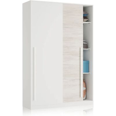 DUEHOME Armoire Coulissante Elliot 120 - Rangement Espace - Publicité DUEHOME Armoire Coulissante Elliot 120 - Rangement Espace - Publicité