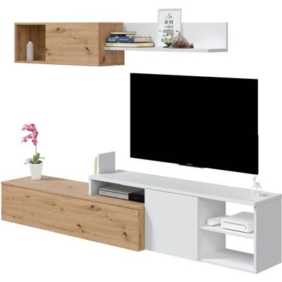 Rovere effetto nodi Meuble TV mural - Meuble TV mural - Publicité Rovere effetto nodi Meuble TV mural - Meuble TV mural - Publicité