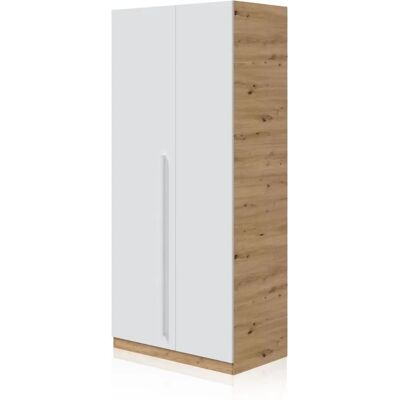 Armario Ambient ALTRI - 2 Puertas, 3 Estantes, Madera & Blanco Armario Ambient ALTRI - 2 Puertas, 3 Estantes, Madera & Blanco