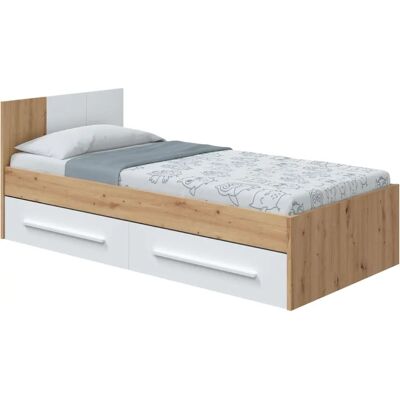 Duehome Noa Weißes Bett mit Stauraum - Kinder & Teenager Duehome Noa Weißes Bett mit Stauraum - Kinder & Teenager