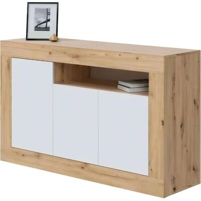 ALTRI - Credenza Thornton - Buffet moderno con 3 puertas - Almacenamiento salón - 144x42x87cm ALTRI - Credenza Thornton - Buffet moderno con 3 puertas - Almacenamiento salón - 144x42x87cm