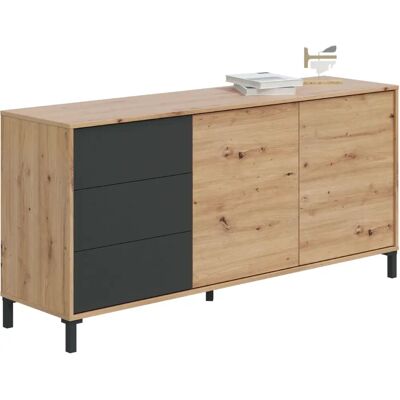 ALTRI Credenza - Moderner Stauraum - Anthrazit - 154x41cm ALTRI Credenza - Moderner Stauraum - Anthrazit - 154x41cm