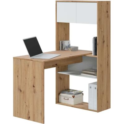 Duehome - Scrivania con scaffale Roble Nodi 108cm,112cm - Arredamento ufficio Duehome - Scrivania con scaffale Roble Nodi 108cm,112cm - Arredamento ufficio
