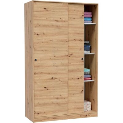 Fores Armario de 120x50x200cm con puertas correderas - Roble Nodi Fores Armario de 120x50x200cm con puertas correderas - Roble Nodi