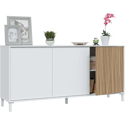 Fores Ethna Aparador Modern - Blanco Artik, Natural - 154cm Fores Ethna Aparador Modern - Blanco Artik, Natural - 154cm