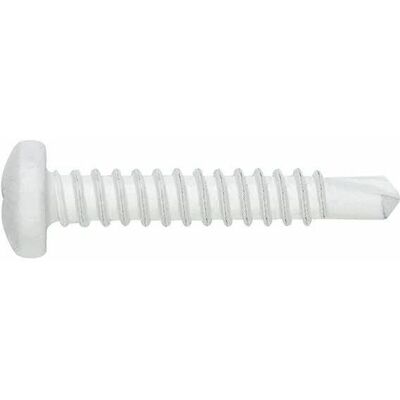 Vis autoperceuse blanc zincée 3,5x13 mm - Métal & PVC - Publicité Vis autoperceuse blanc zincée 3,5x13 mm - Métal & PVC - Publicité