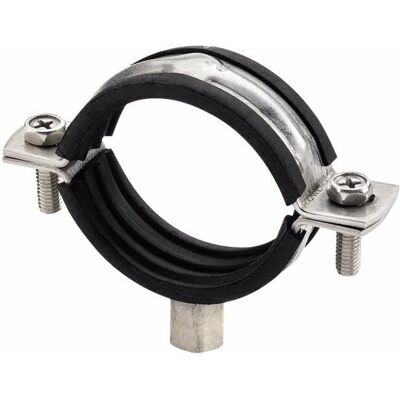 Abrazadera de tubo reforzada y aislante de sonido - 18-160mm - Acero inoxidable Abrazadera de tubo reforzada y aislante de sonido - 18-160mm - Acero inoxidable
