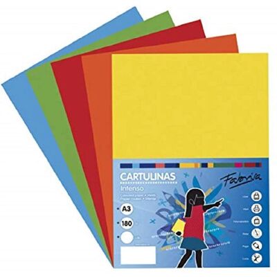 Cartes Multicolores Fabrisa A3 - Pack de 50 Cartes Multicolores Fabrisa A3 - Pack de 50