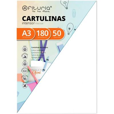 OFITURIA Weiße Pappe A3 50 Blatt - Papierart OFITURIA Weiße Pappe A3 50 Blatt - Papierart