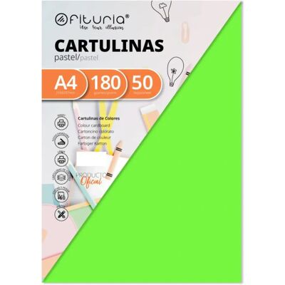 Carton Vert Fabrisa 50 Feuilles - Matériel de Loisirs Créatifs Carton Vert Fabrisa 50 Feuilles - Matériel de Loisirs Créatifs