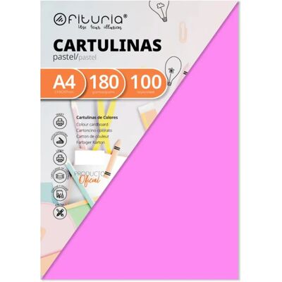 Carton Rose A4 Pack 100 Feuilles - Matériau de bricolage Carton Rose A4 Pack 100 Feuilles - Matériau de bricolage