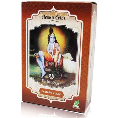 Henna Radhe Shyam Castaño Claro Polvo 100g - Tinte Natural para el Cabello Henna Radhe Shyam Castaño Claro Polvo 100g - Tinte Natural para el Cabello