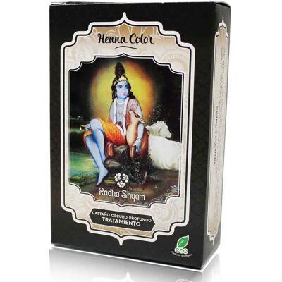 Traitement Henna Brun Foncé Radhe Shyam - Produit capillaire - Publicité Traitement Henna Brun Foncé Radhe Shyam - Produit capillaire - Publicité