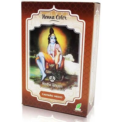 Henna Castaño Medio Radhe Shyam - Colorante para cabello Henna Castaño Medio Radhe Shyam - Colorante para cabello