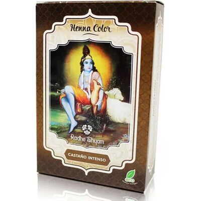 Tinte de Henna Natural Radhe Shyam Castaño Intenso - 100g Tinte de Henna Natural Radhe Shyam Castaño Intenso - 100g