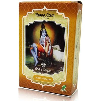 Polvo de Henna Rubio Dorado Radhe Shyam - Tinte de cabello Polvo de Henna Rubio Dorado Radhe Shyam - Tinte de cabello