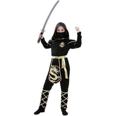 Eurocarnavales Ninja Negro y Dorado - Czarny i Złoty - Dziewczyna - Kostium Eurocarnavales Ninja Negro y Dorado - Czarny i Złoty - Dziewczyna - Kostium