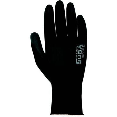 JUBA - PU100 Polyester/Polyuréthane - Noir - .8M - Gloves - Publicité JUBA - PU100 Polyester/Polyuréthane - Noir - .8M - Gloves - Publicité