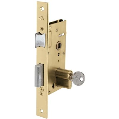 Cvl Cerradura de madera 22x40mm - Pestillo reversible, cilindro 60mm, frente de latón Cvl Cerradura de madera 22x40mm - Pestillo reversible, cilindro 60mm, frente de latón