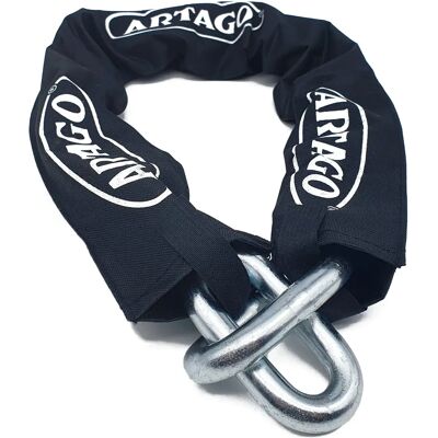 Serrure Chaîne Artago Noire - Corde de Sécurité en Acier Robuste pour Vélo et Moto Serrure Chaîne Artago Noire - Corde de Sécurité en Acier Robuste pour Vélo et Moto