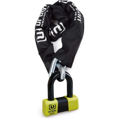 Urban Security U-slot 75 Mini U-lock Chaîne 15mm 150cm - U-lock and Chain - Publicité Urban Security U-slot 75 Mini U-lock Chaîne 15mm 150cm - U-lock and Chain - Publicité